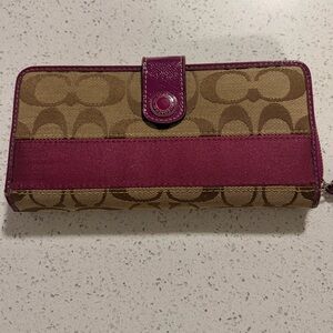 Coach Brown and Berry Women's Wallet